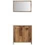 Juego de muebles de baño 3 piezas madera ingeniería envejecida de , Muebles de baño - Ref: Foro24-3328561, Precio: 159,03 €, ...