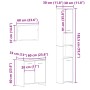 Juego de muebles de baño 3 piezas madera ingeniería envejecida de , Muebles de baño - Ref: Foro24-3328561, Precio: 159,03 €, ...