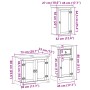 Juego de muebles de baño Corona 3 pzas madera maciza pino de , Muebles de baño - Ref: Foro24-3334633, Precio: 257,58 €, Descu...