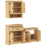 Juego de muebles de baño Corona 3 pzas madera maciza pino de , Muebles de baño - Ref: Foro24-3334638, Precio: 324,11 €, Descu...