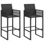 Set bar jardín sin cojines 3 pzas ratán sintético acacia negro de , Conjuntos de jardín - Ref: Foro24-3328885, Precio: 368,02...