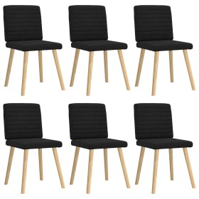 Sillas de comedor giratorias 6 unidades tela negras de , Sillas de comedor - Ref: Foro24-3315546, Precio: 296,00 €, Descuento: %
