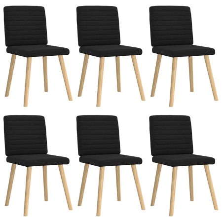 Sillas de comedor giratorias 6 unidades tela negras de , Sillas de comedor - Ref: Foro24-3315546, Precio: 296,00 €, Descuento: %