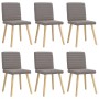 Sillas de comedor 6 unidades de tela gris taupe de , Sillas de comedor - Ref: Foro24-3315550, Precio: 296,00 €, Descuento: %