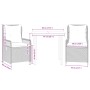 Set comedor de jardín 3 piezas y cojines ratán sintético marrón en Conjuntos de jardín | Comprar online en Foru.es