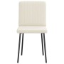 Sillas de comedor 6 unidades de terciopelo crema de , Sillas de comedor - Ref: Foro24-3315565, Precio: 245,13 €, Descuento: %