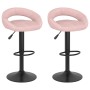 Taburetes de cocina 2 unidades terciopelo rosa de , Taburetes de cocina - Ref: Foro24-333274, Precio: 110,93 €, Descuento: %