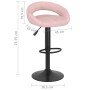 Taburetes de cocina 2 unidades terciopelo rosa de , Taburetes de cocina - Ref: Foro24-333274, Precio: 110,93 €, Descuento: %