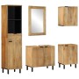 Conjunto de muebles de baño 5 piezas madera maciza mango marrón de , Muebles de baño - Ref: Foro24-3310009, Precio: 523,33 €,...