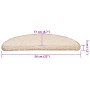 Alfombrilla escalera 20 uds crema 56x17x3 cm de , Alfombrillas para escalones - Ref: Foro24-3365841, Precio: 108,54 €, Descue...
