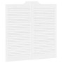Puertas batientes diseño de lamas 2 par blanco 100x100 cm de , Puertas para el hogar - Ref: Foro24-4107147, Precio: 154,59 €,...