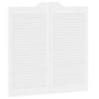 Puertas batientes diseño de lamas 2 par blanco 100x100 cm de , Puertas para el hogar - Ref: Foro24-4107147, Precio: 154,59 €,...