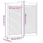 Puertas batientes diseño de lamas 2 par blanco 100x100 cm de , Puertas para el hogar - Ref: Foro24-4107147, Precio: 154,59 €,...