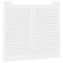 Puertas batientes diseño de lamas 2 par blanco 90x80 cm de , Puertas para el hogar - Ref: Foro24-4107139, Precio: 114,10 €, D...