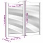 Puertas batientes diseño de lamas 2 par blanco 90x80 cm de , Puertas para el hogar - Ref: Foro24-4107139, Precio: 114,10 €, D...
