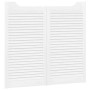 Puertas batientes diseño de lamas 2 par blanco 90x100 cm de , Puertas para el hogar - Ref: Foro24-4107145, Precio: 136,38 €, ...