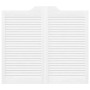 Puertas batientes diseño de lamas 2 par blanco 90x100 cm de , Puertas para el hogar - Ref: Foro24-4107145, Precio: 136,38 €, ...