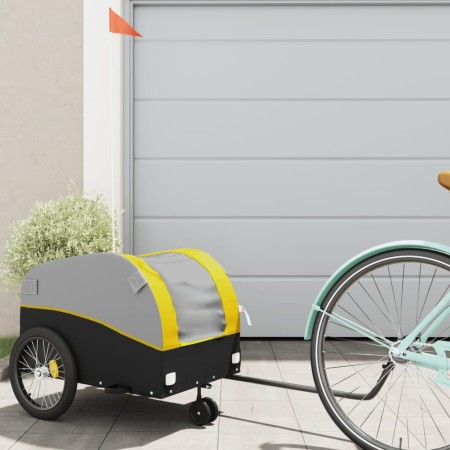 Remolque para bicicleta hierro negro y amarillo 30 kg de , Remolques para bicicletas - Ref: Foro24-94141, Precio: 98,65 €, De...