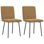 Sillas de comedor 2 unidades terciopelo marrón de , Sillas de comedor - Ref: Foro24-4101164, Precio: 86,73 €, Descuento: %