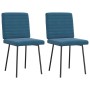 Sillas de comedor 2 unidades terciopelo azul de , Sillas de comedor - Ref: Foro24-4101166, Precio: 85,17 €, Descuento: %