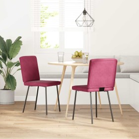 Sillas de comedor 2 unidades terciopelo rojo tinto de , Sillas de comedor - Ref: Foro24-4101191, Precio: 86,18 €, Descuento: %