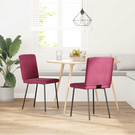 Sillas de comedor 2 unidades terciopelo rojo tinto de , Sillas de comedor - Ref: Foro24-4101191, Precio: 86,18 €, Descuento: %