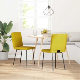 Sillas de comedor 2 unidades terciopelo amarillo de , Sillas de comedor - Ref: Foro24-4101193, Precio: 86,18 €, Descuento: %
