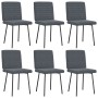 Sillas de comedor 6 unidades terciopelo gris oscuro de , Sillas de comedor - Ref: Foro24-3315527, Precio: 249,71 €, Descuento: %