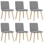 Sillas de comedor 6 unidades de tela gris claro de , Sillas de comedor - Ref: Foro24-3315544, Precio: 296,00 €, Descuento: %