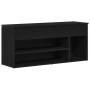 Banco zapatero roble negro 102x30,5x45 cm madera de ingeniería de , Zapateros y organizadores de calzado - Ref: Foro24-859137...