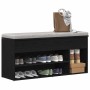 Banco zapatero roble negro 102x30,5x45 cm madera de ingeniería de , Zapateros y organizadores de calzado - Ref: Foro24-859137...