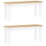 Juego de comedor Panama 3 pzas madera maciza de pino blanco de , muebles para cocinas y comedores - Ref: Foro24-3345184, Prec...