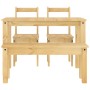 Juego de comedor Panama 4 pzas madera maciza de pino de , muebles para cocinas y comedores - Ref: Foro24-3345167, Precio: 320...