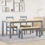 Juego de comedor Panama 4 pzas madera maciza de pino gris de , muebles para cocinas y comedores - Ref: Foro24-3345186, Precio...