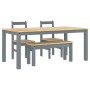 Juego de comedor Panama 4 pzas madera maciza de pino gris de , muebles para cocinas y comedores - Ref: Foro24-3345186, Precio...