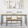 Juego de comedor Panama 4 pzas madera maciza de pino gris de , muebles para cocinas y comedores - Ref: Foro24-3345186, Precio...