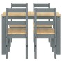 Juego de comedor Panama 5 pzas madera maciza de pino gris de , muebles para cocinas y comedores - Ref: Foro24-3345171, Precio...