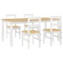 Juego de comedor Panama 5 pzas madera maciza de pino blanco de , muebles para cocinas y comedores - Ref: Foro24-3345190, Prec...