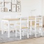 Juego de comedor Panama 5 pzas madera maciza de pino blanco de , muebles para cocinas y comedores - Ref: Foro24-3345190, Prec...