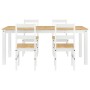 Juego de comedor Panama 5 pzas madera maciza de pino blanco de , muebles para cocinas y comedores - Ref: Foro24-3345190, Prec...