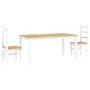 Juego de comedor Panama 3 pzas madera maciza de pino blanco de , muebles para cocinas y comedores - Ref: Foro24-3345202, Prec...