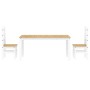 Juego de comedor Panama 3 pzas madera maciza de pino blanco de , muebles para cocinas y comedores - Ref: Foro24-3345202, Prec...