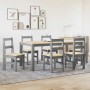 Juego de comedor Panama 7 pzas madera maciza de pino gris de , muebles para cocinas y comedores - Ref: Foro24-3345192, Precio...