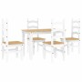 Juego de comedor Panama 5 pzas madera maciza de pino blanco de , muebles para cocinas y comedores - Ref: Foro24-3345199, Prec...