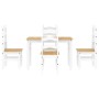 Juego de comedor Panama 5 pzas madera maciza de pino blanco de , muebles para cocinas y comedores - Ref: Foro24-3345199, Prec...