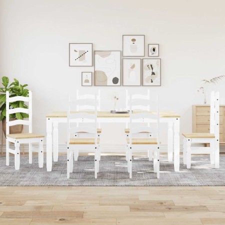 Juego de comedor Panama 7 pzas madera maciza de pino blanco de , muebles para cocinas y comedores - Ref: Foro24-3345214, Prec...