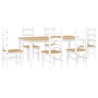 Juego de comedor Panama 7 pzas madera maciza de pino blanco de , muebles para cocinas y comedores - Ref: Foro24-3345214, Prec...