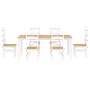 Juego de comedor Panama 7 pzas madera maciza de pino blanco de , muebles para cocinas y comedores - Ref: Foro24-3345214, Prec...