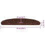 Alfombrilla escalera 30 uds Marrón 65x21x4 cm de , Alfombrillas para escalones - Ref: Foro24-3365815, Precio: 168,66 €, Descu...
