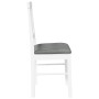 Sillas de comedor con cojines 2uds madera maciza blanco caucho de , Sillas de comedor - Ref: Foro24-4102429, Precio: 103,29 €...